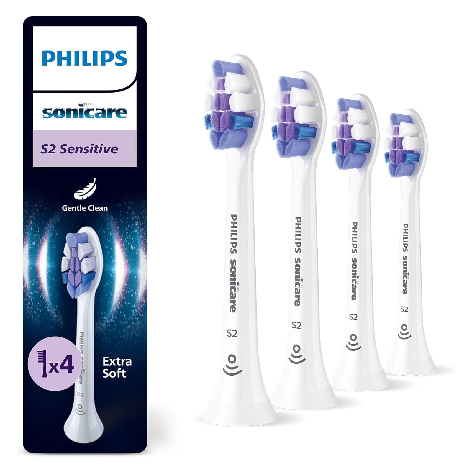 Philips HX6054/87 Sonicare S2 Sensitive, Original Ersatzbürstenköpfe