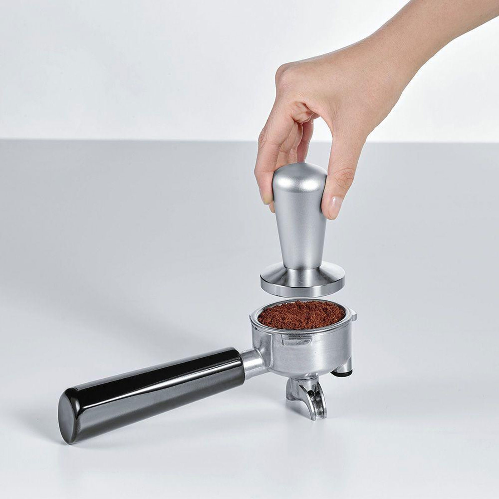 Polti Coffea G50S Siebträger-Espressomaschine (15 bar, 1600 Watt, Barista, Touchpanel, Edelstahl-Tamper, 30 Mahlgrade, 2,8 Liter Wassertank, Doppel-Ausgabe)