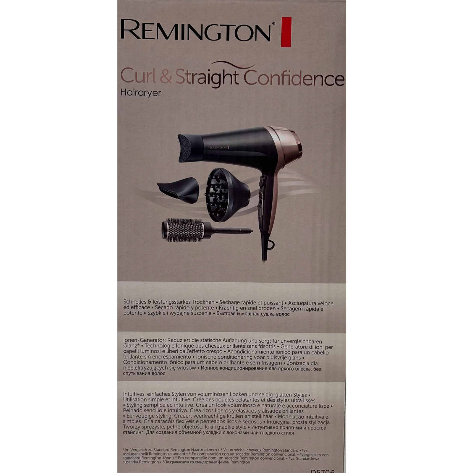 Remington D 5706 Curl & Straight Confidence Haartrockner schwarz