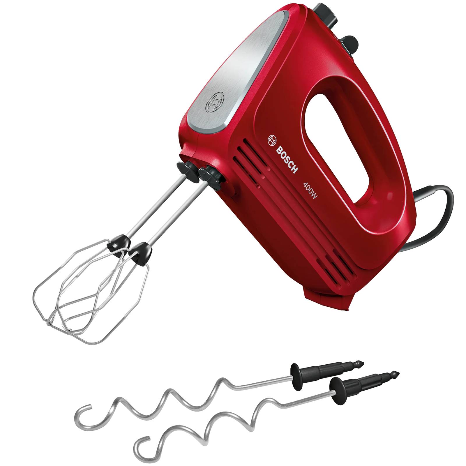BOSCH CleverMixx Handmixer MFQ2420R Edelstahl 400 W rot