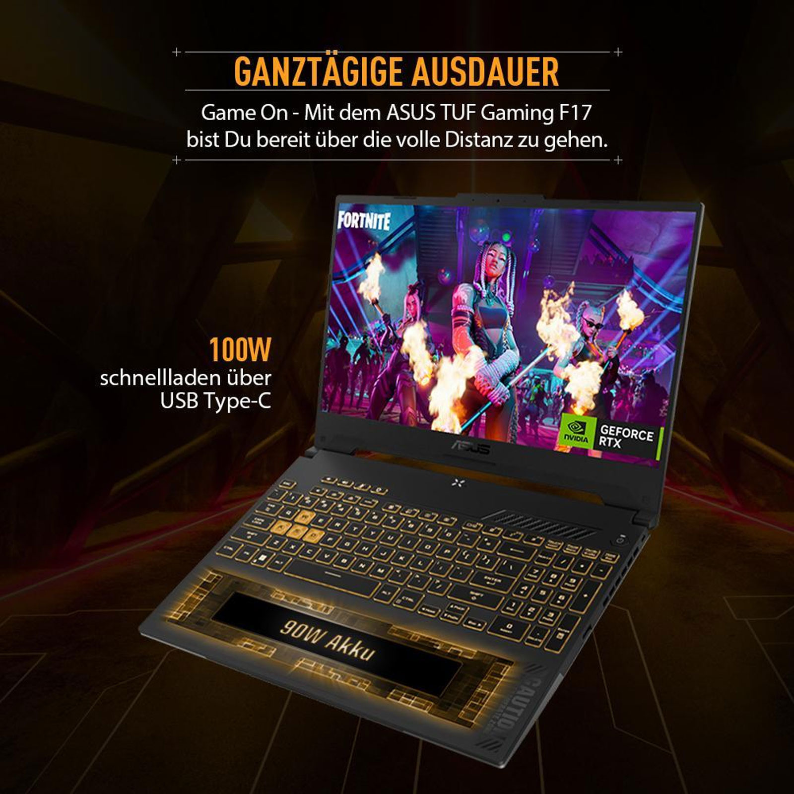 ASUS TUF Gaming F17 FX707VV-HX240W, 17,3 Zoll, Full HD, Intel Core i7-13620H, 16 GB, 1 TB SSD, RTX 4060