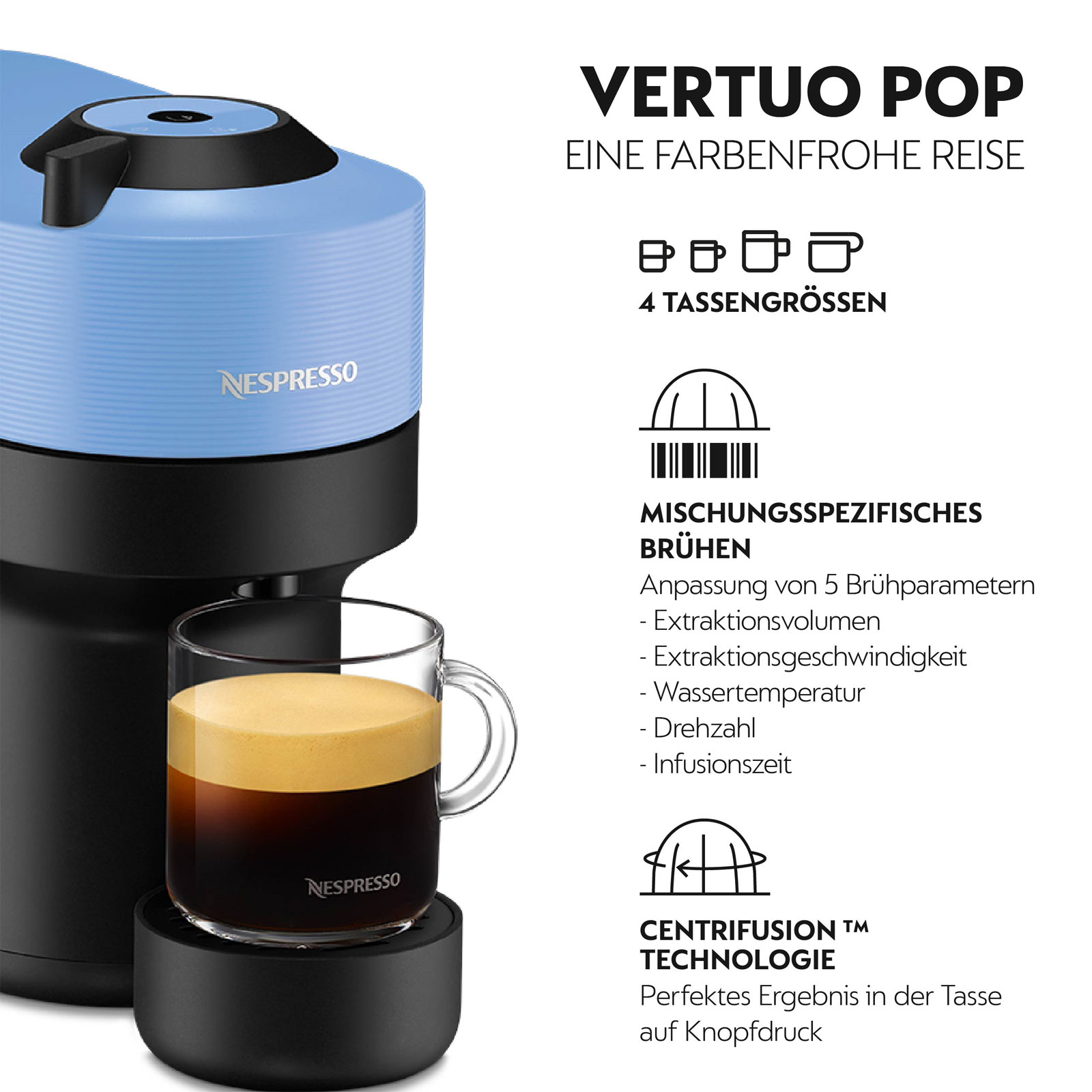 De'Longhi ENV90.A Nespresso Vertuo Pop schwarz/blau