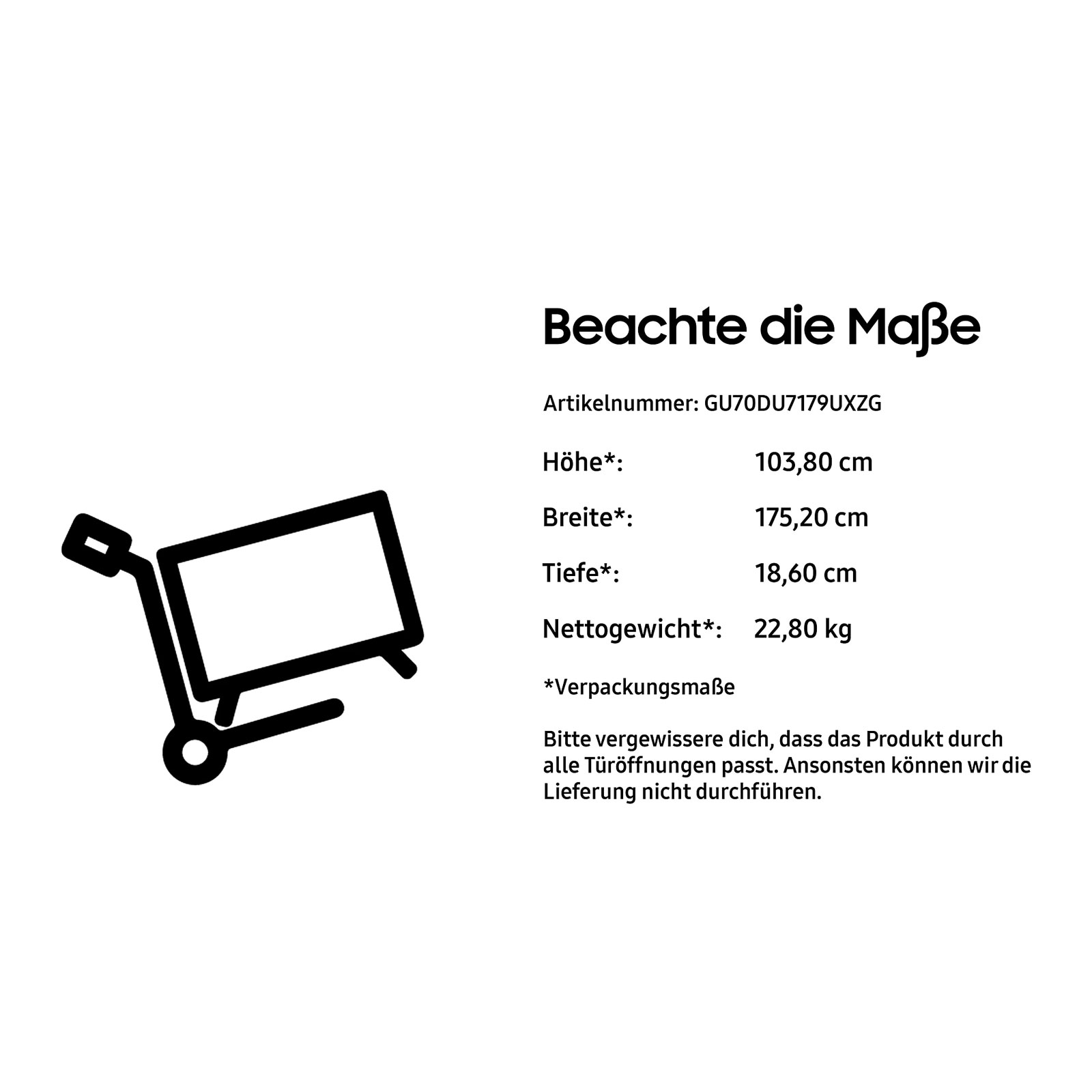 Samsung GU70DU7179UXZG Smart TV