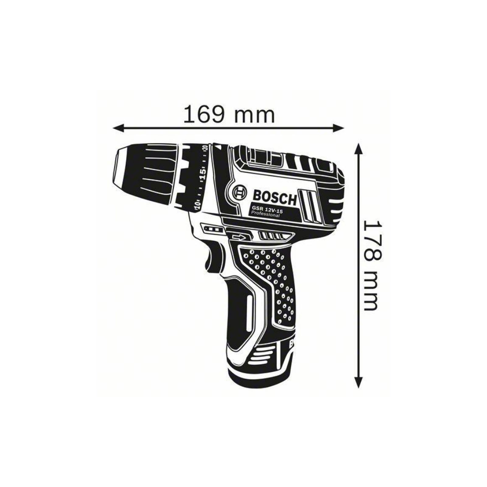 Bosch Professional GSR 12V-15 Bohrschrauber (Akku)
