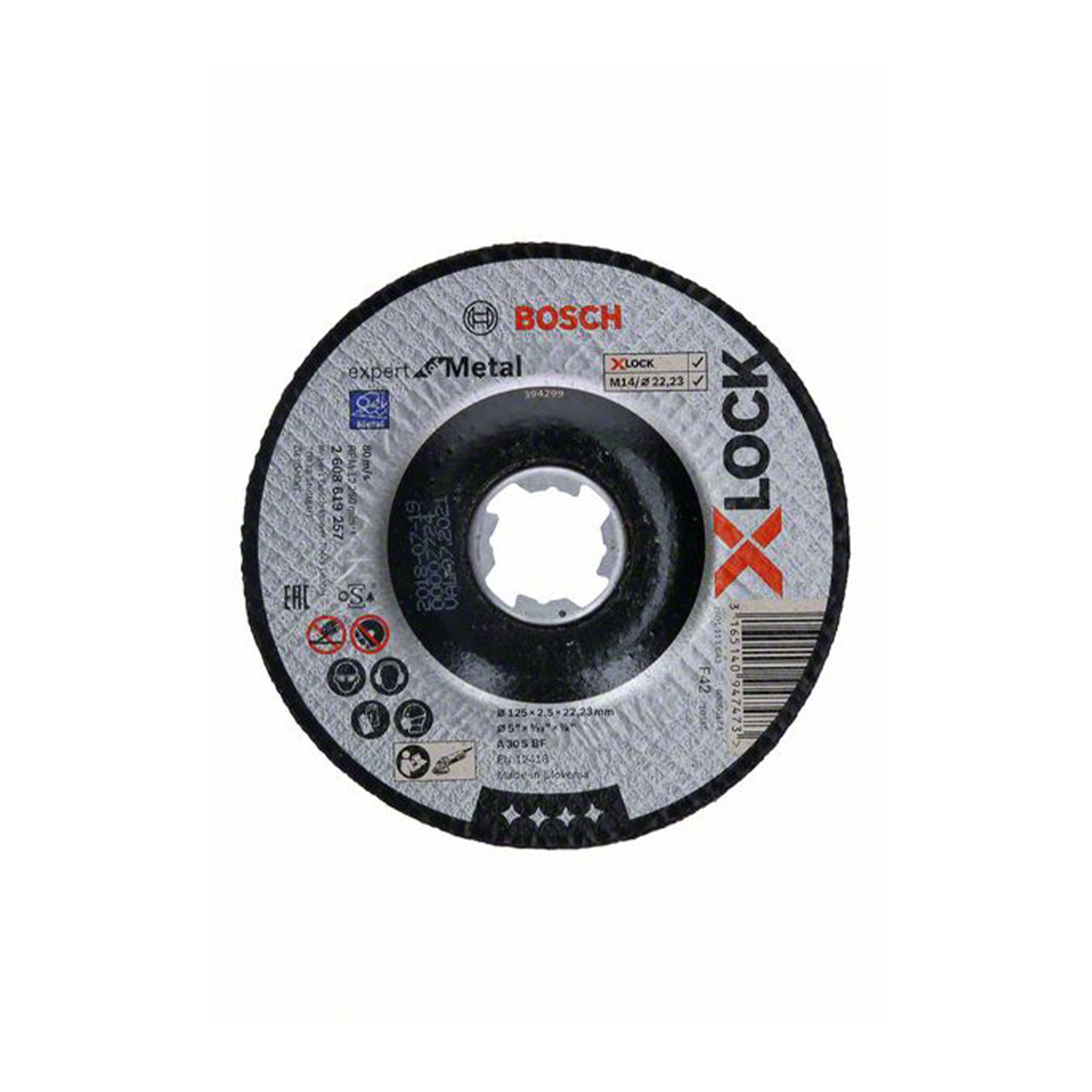 Bosch Professional X-LOCK Expert for Metal 125 x 2,5 x 22,23 Trennscheibe gekröpft