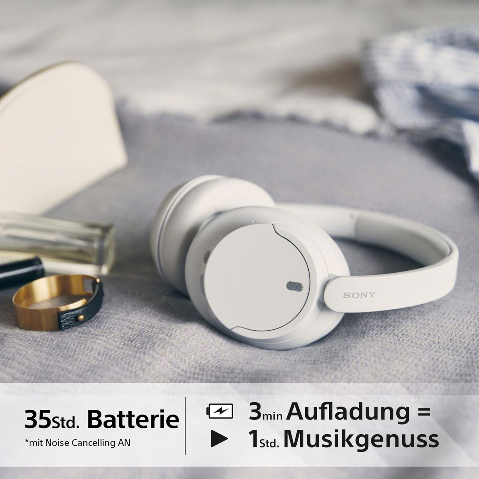 Sony WH-CH720N schwarz Bügelkopfhörer (Noise Cancelling, Bluetooth, 35h Akkulaufzeit, Freisprechfunktion, Mehrfachkopplung)