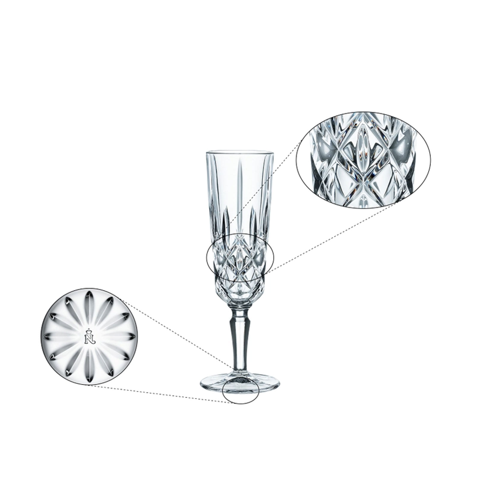 Nachtmann Noblesse 104896 617/9 Champagnerglas Set 6-tlg. Nachtmann Noblesse 104896 617/9 Champagnerglas Set 6-tlg.