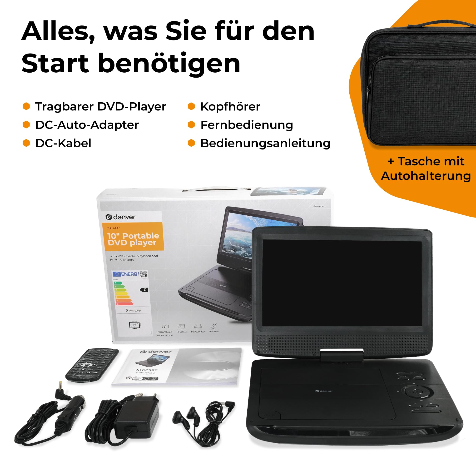 Denver MT-1097 Tragbarer DVD-Player