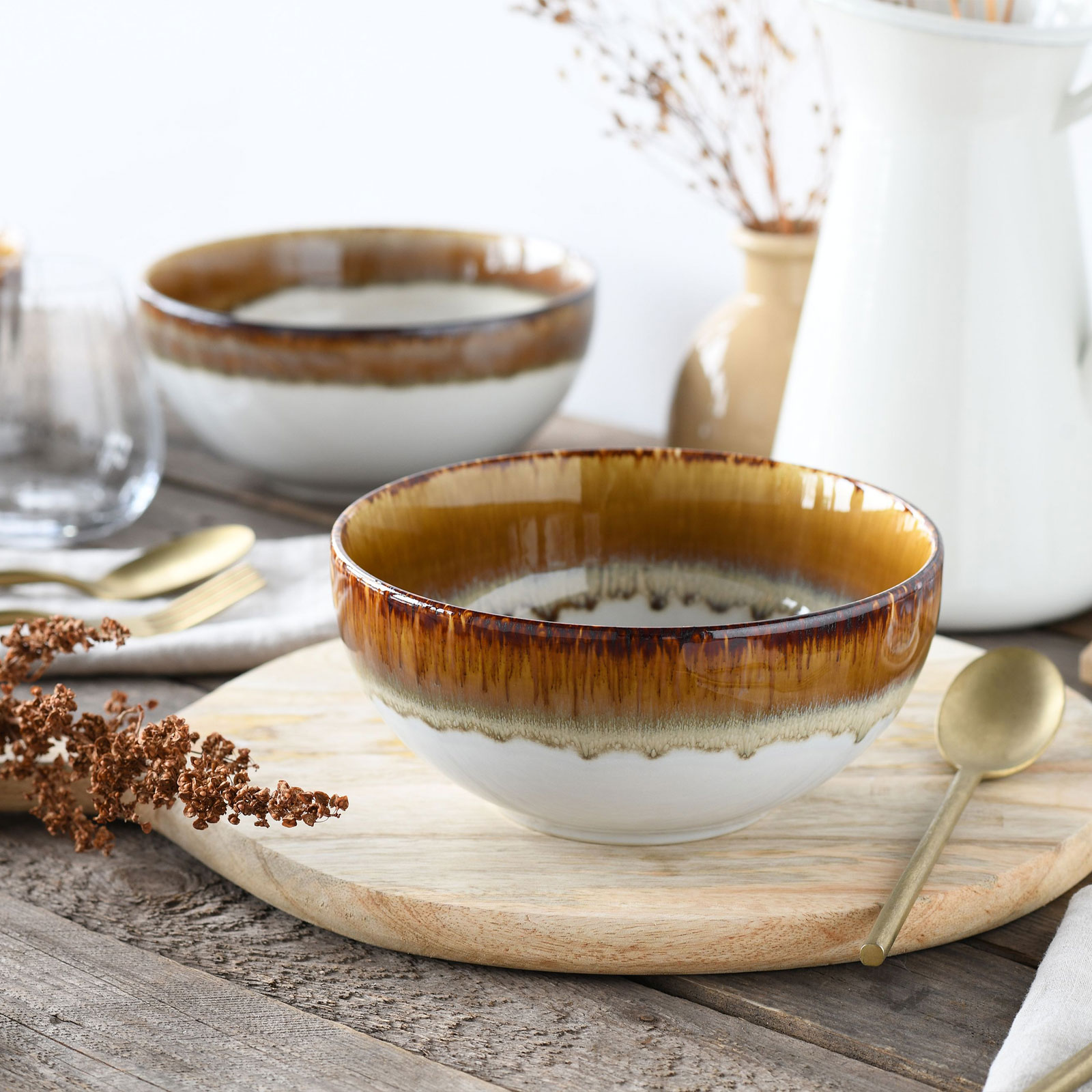 CreaTable Cascade 21687 Buddha Bowl Set, 4-teilig