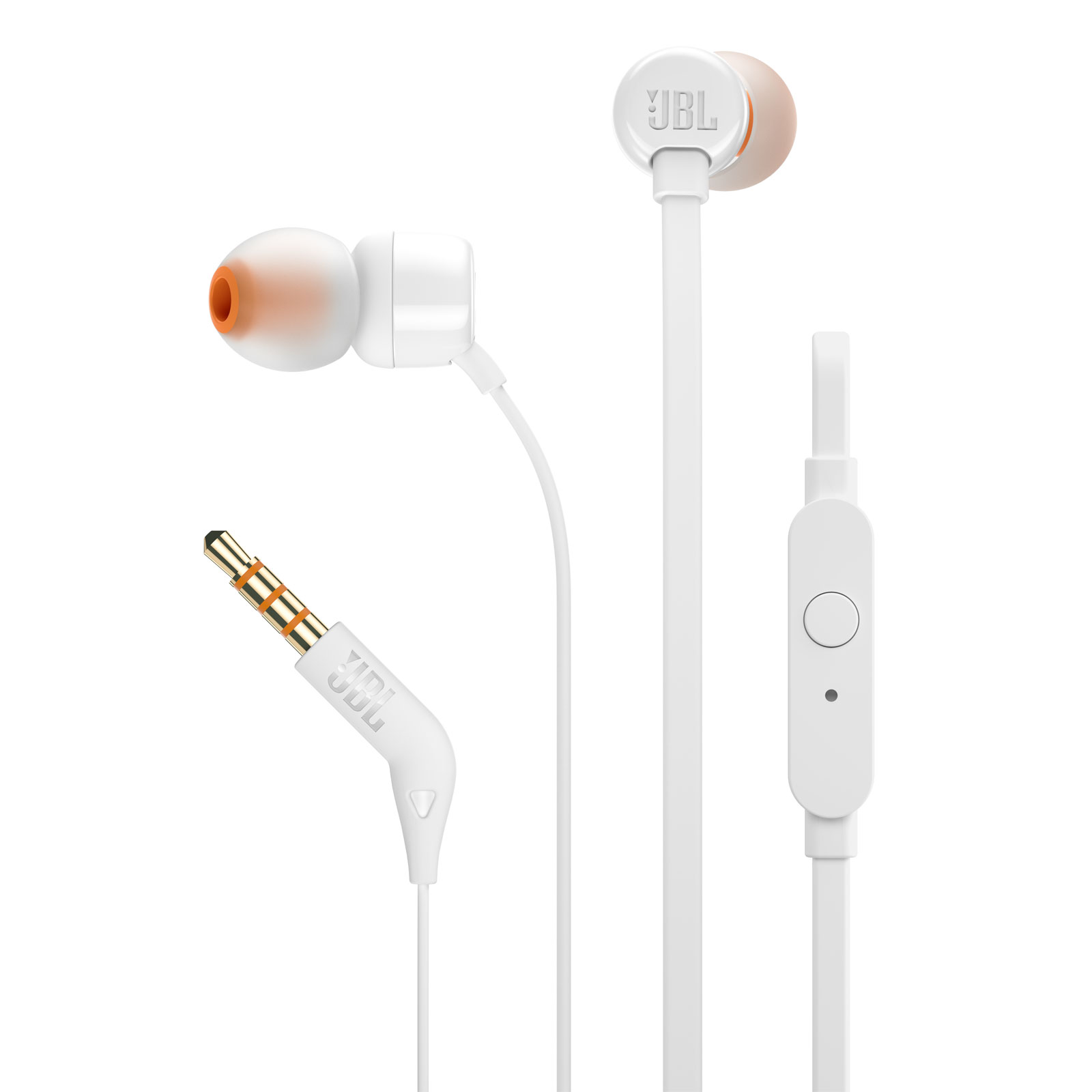 JBL T110 In-Ear Kopfhörer Flachkabel 3,5mm Anschluss Leicht Headphones