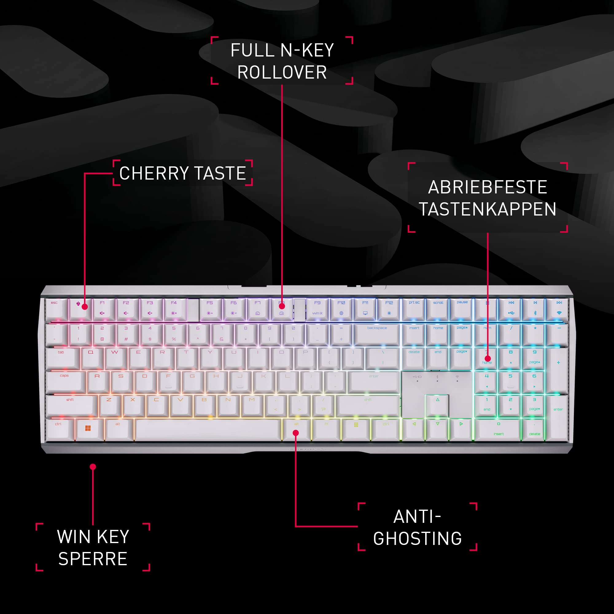 CHERRY MX 3.0S Wireless, Kabellose Mechanische Gaming-Tastatur