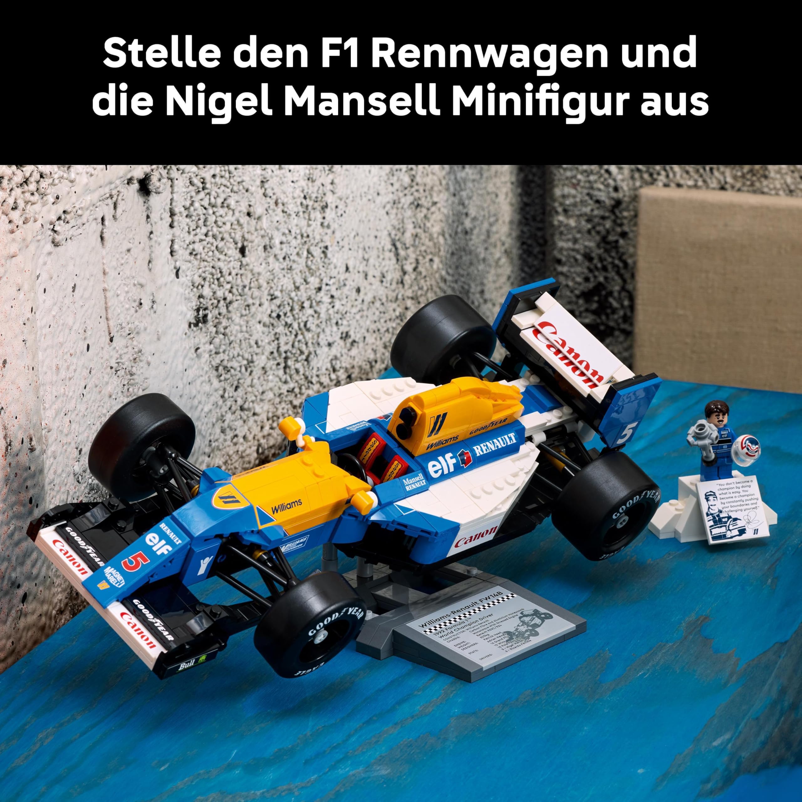 LEGO Icons Williams Racing FW14B mit Nigel Mansell - F1 Modellauto Set