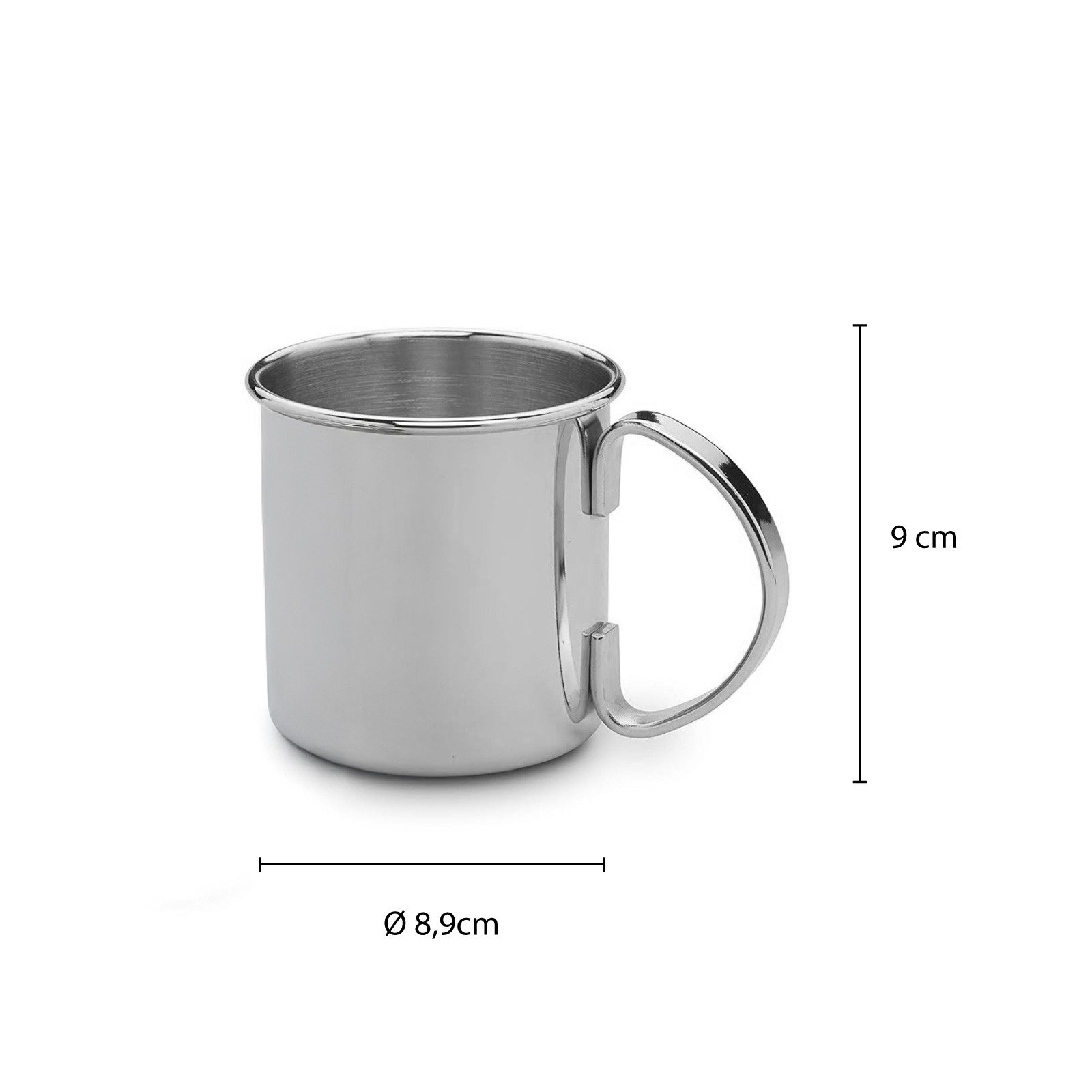 ECHTWERK Moscow Mule Becher Set 4tlg aus Edelstahl, 480 ml, 