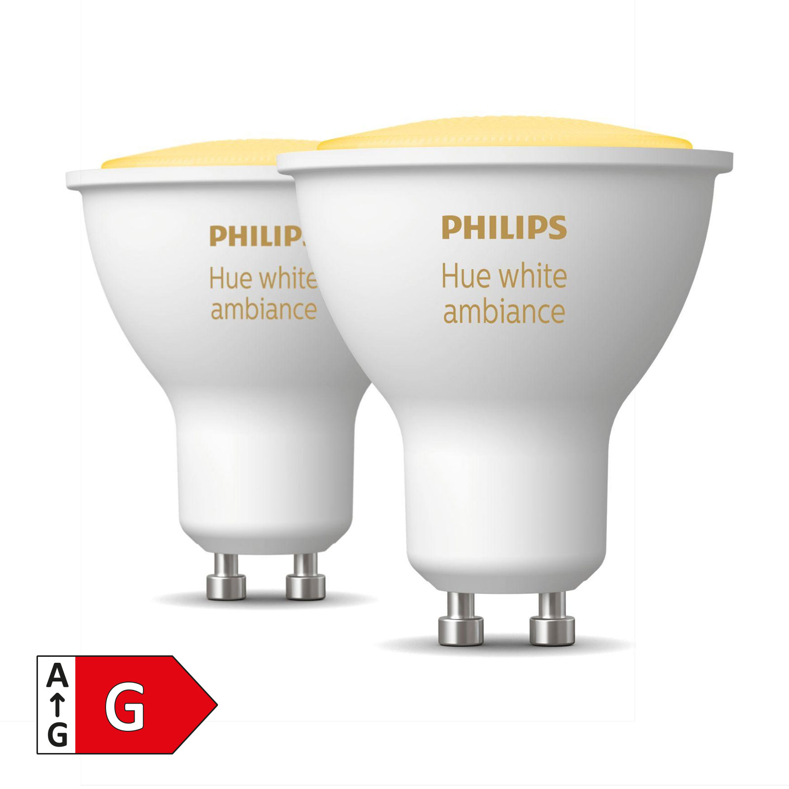 Philips Hue White Ambiance GU10 LED Lampe (2x, 230 lm)