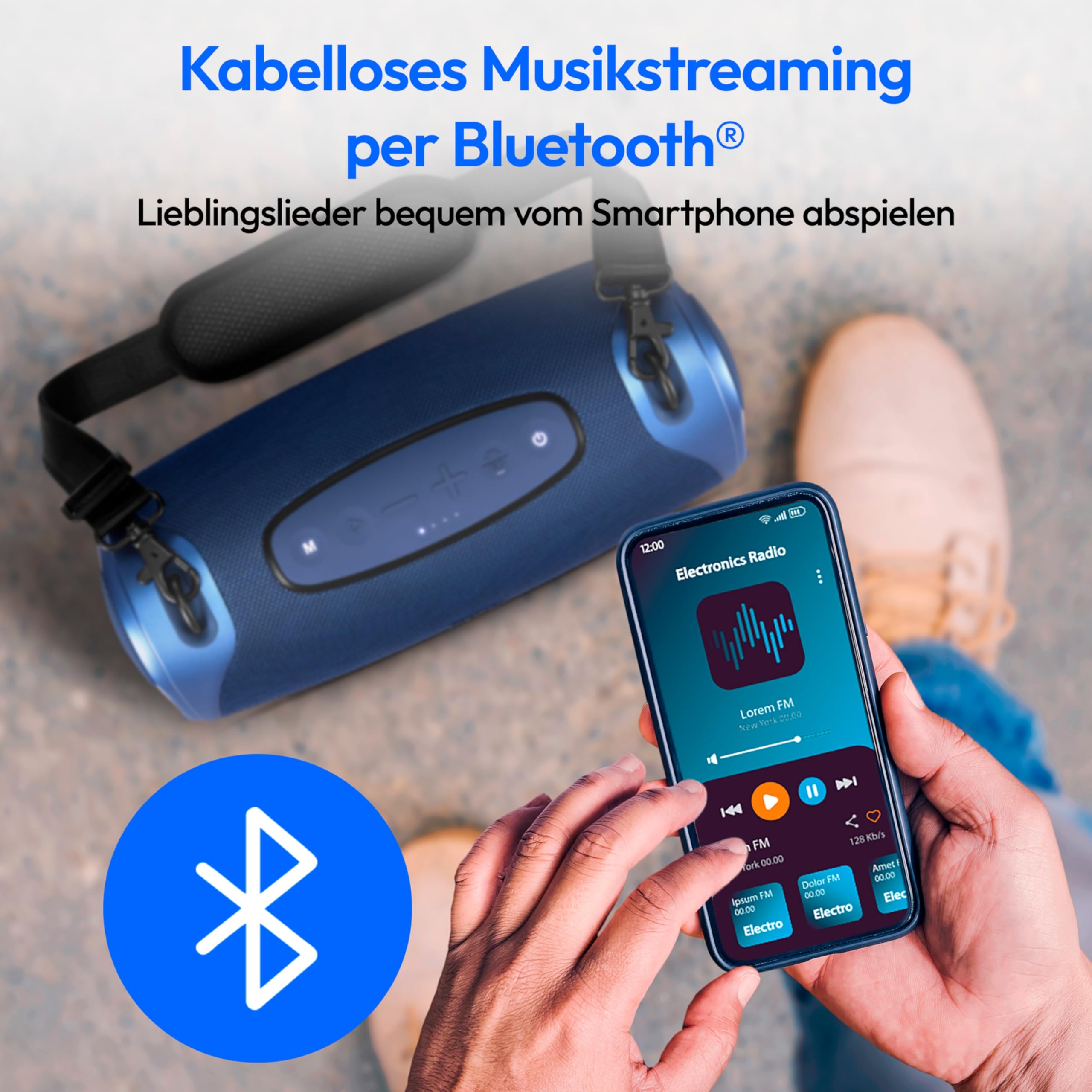 MEDION P61762 tragbarer Bluetooth Lautsprecher