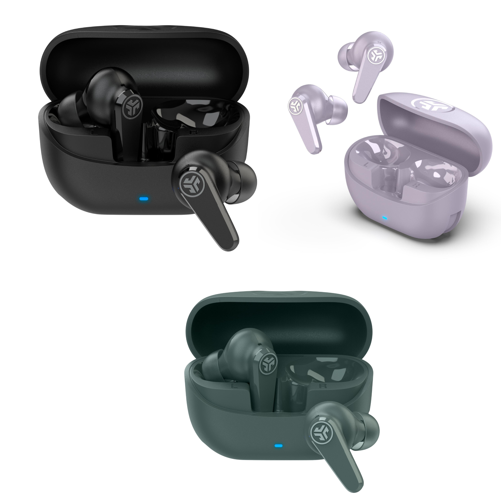 JLab In-Ear Kopfhörer Go Pods ANC TWS Headphones flieder (Headset-Funktion, Bluetooth, kabellos,noise cancelling, USB-C)