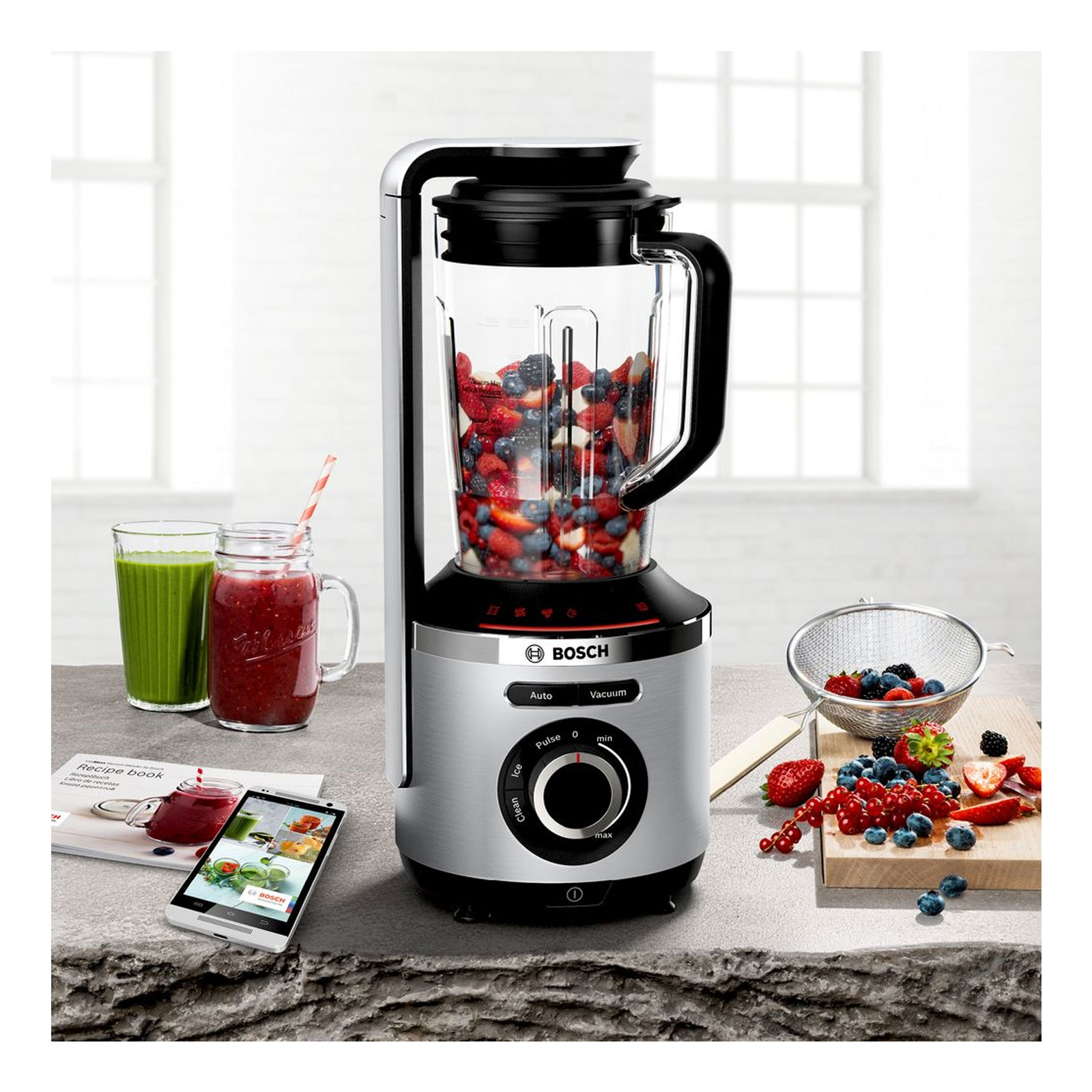 Bosch MMBV622M Vakuum-Mixer silber Bosch MMBV622M Vakuum-Mixer silber