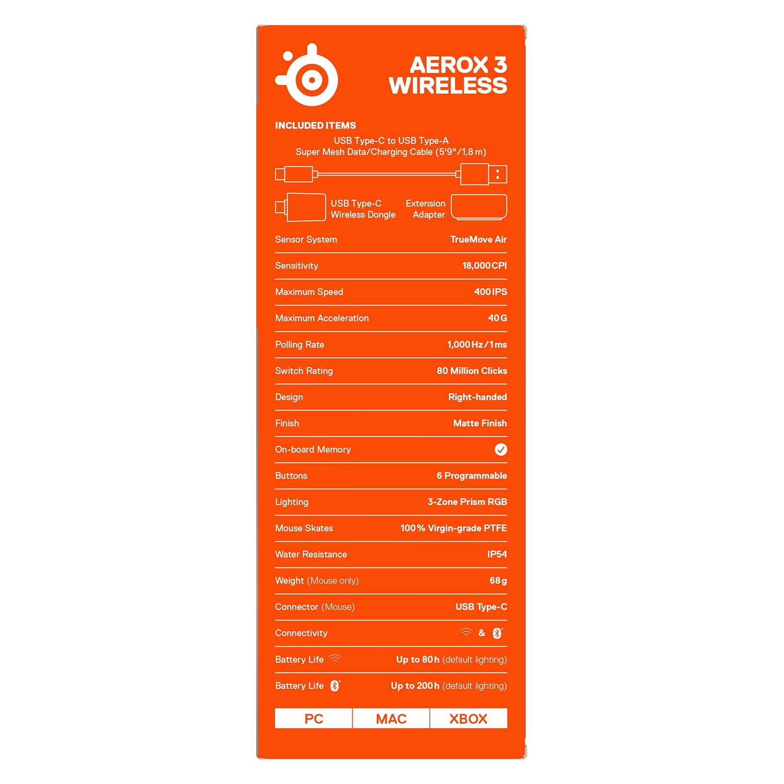 STE Aerox 3 Wireless Onyx