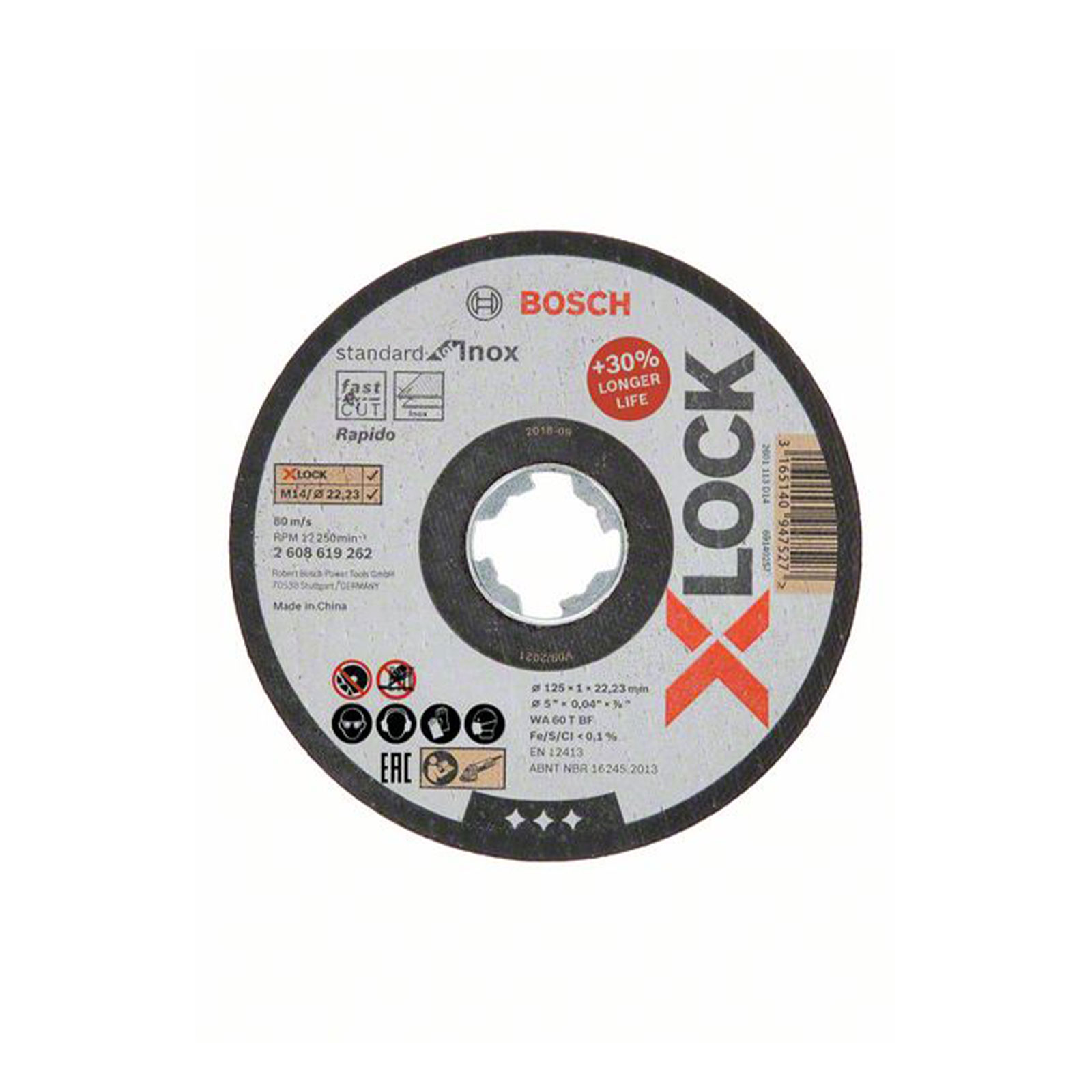 Bosch Professional X-LOCK Trennsch. 125x1,0 Std f INOX ger.