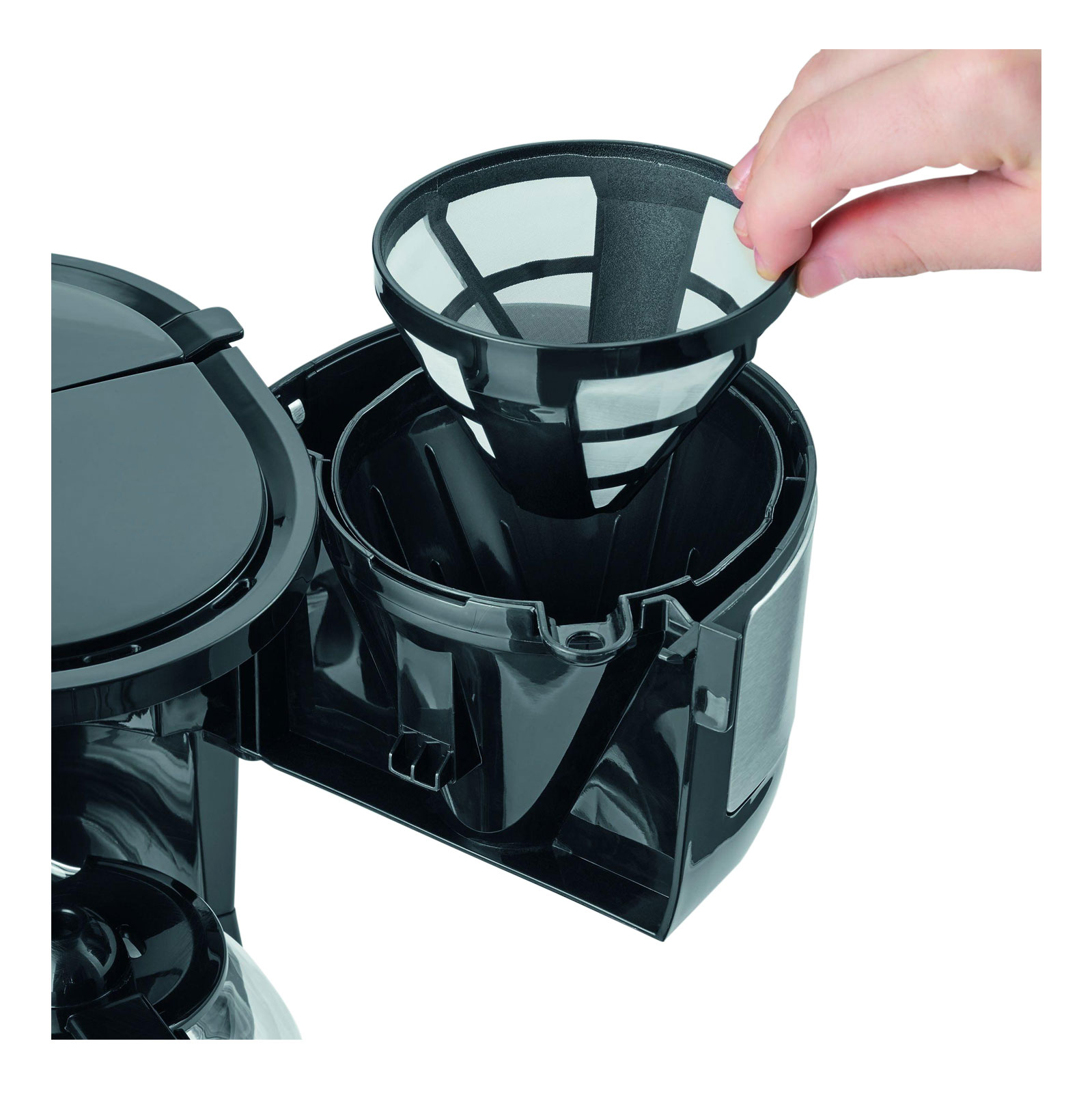 Severin KA 4808 Kompakt Kaffeeautomat gebürsteter Edelstahl / schwarz