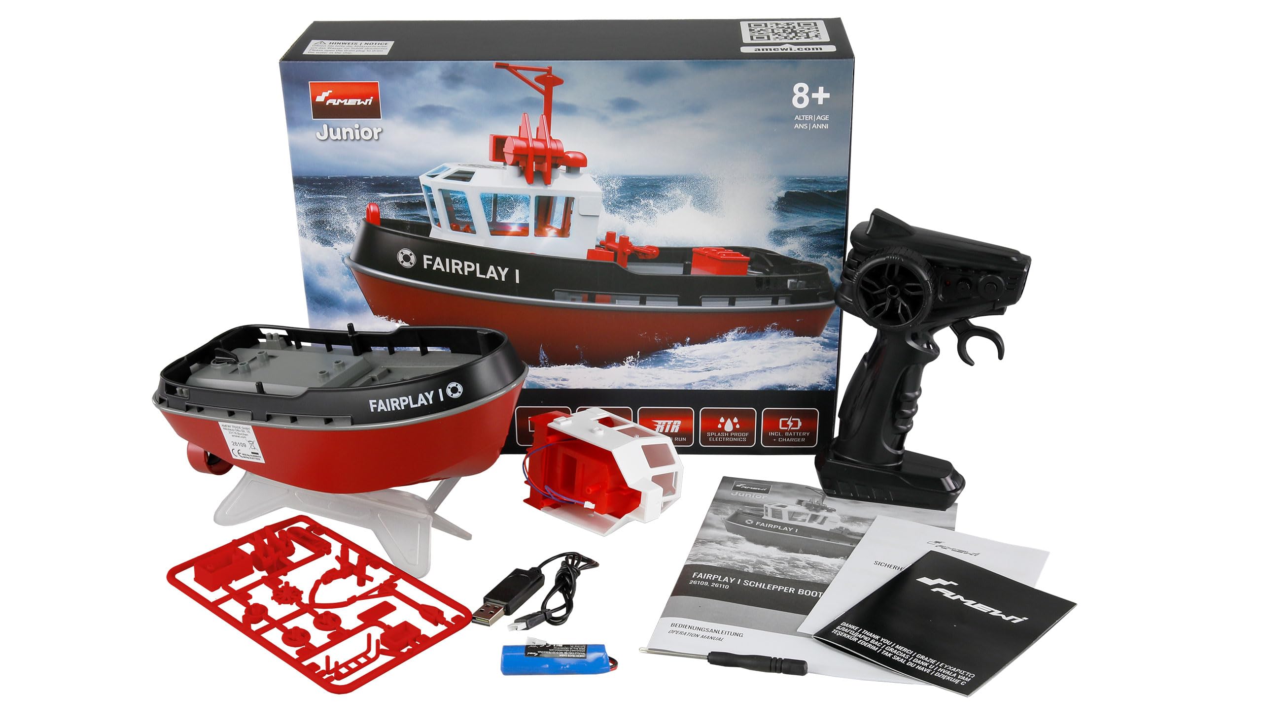 Amewi Fairplay I Schlepper Boot 15km/h 1:72 RTR