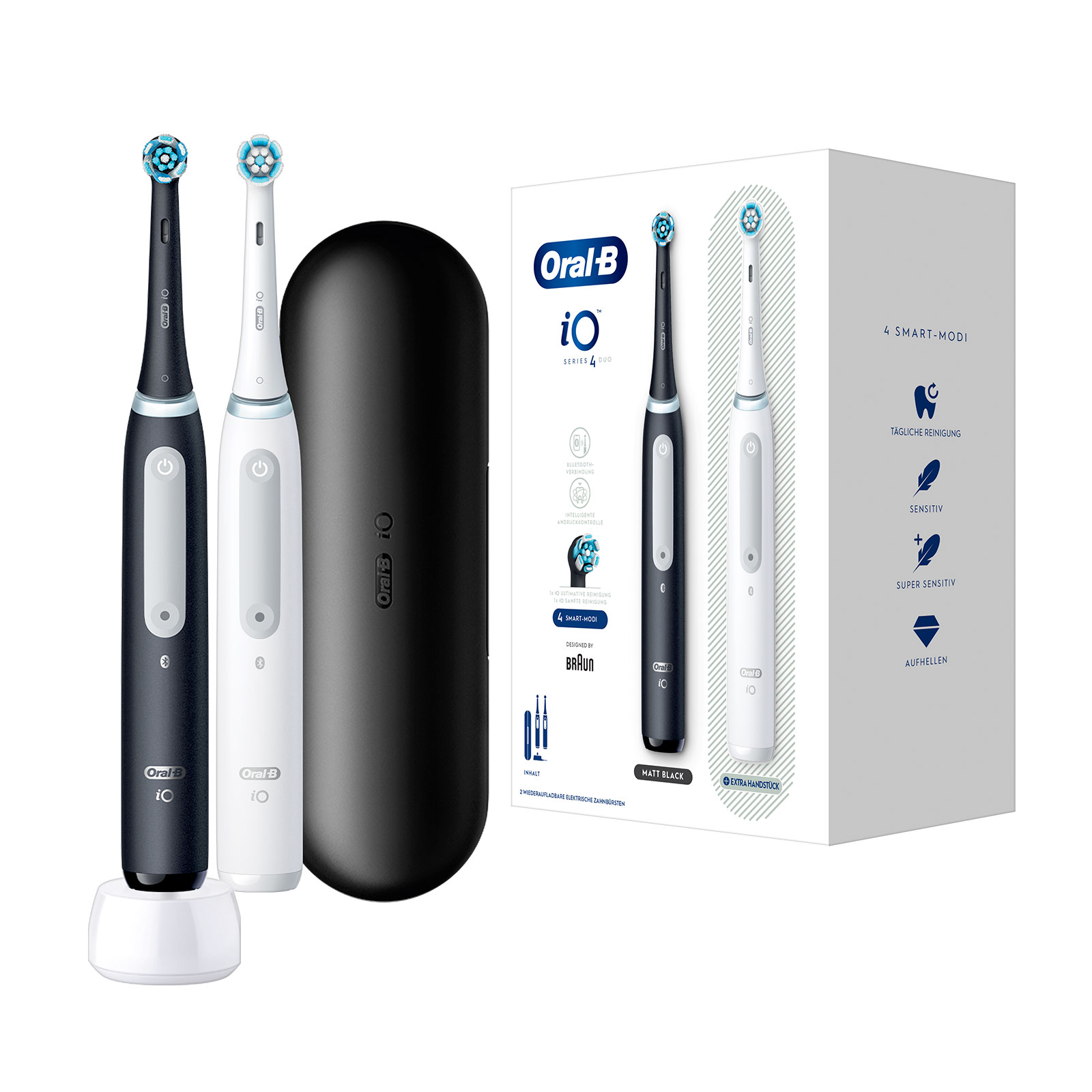 Oral-B Zahnbürste  iO Series 4 Duo Matt Black/Quite White