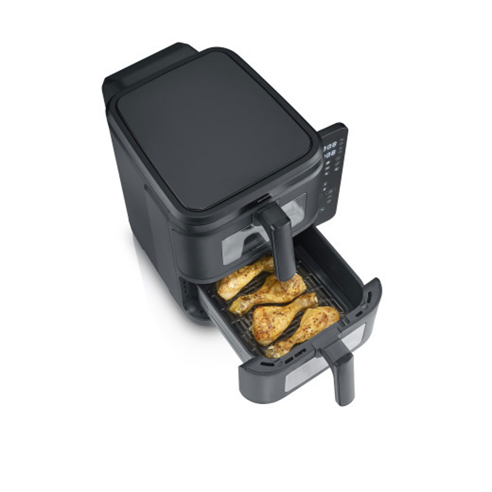 SEVERIN FR 2468 Doppel-Heißluftfritteuse (2x 5,5 l Fassungsvermögen, 2600 Watt, Timer, 9 Programme)