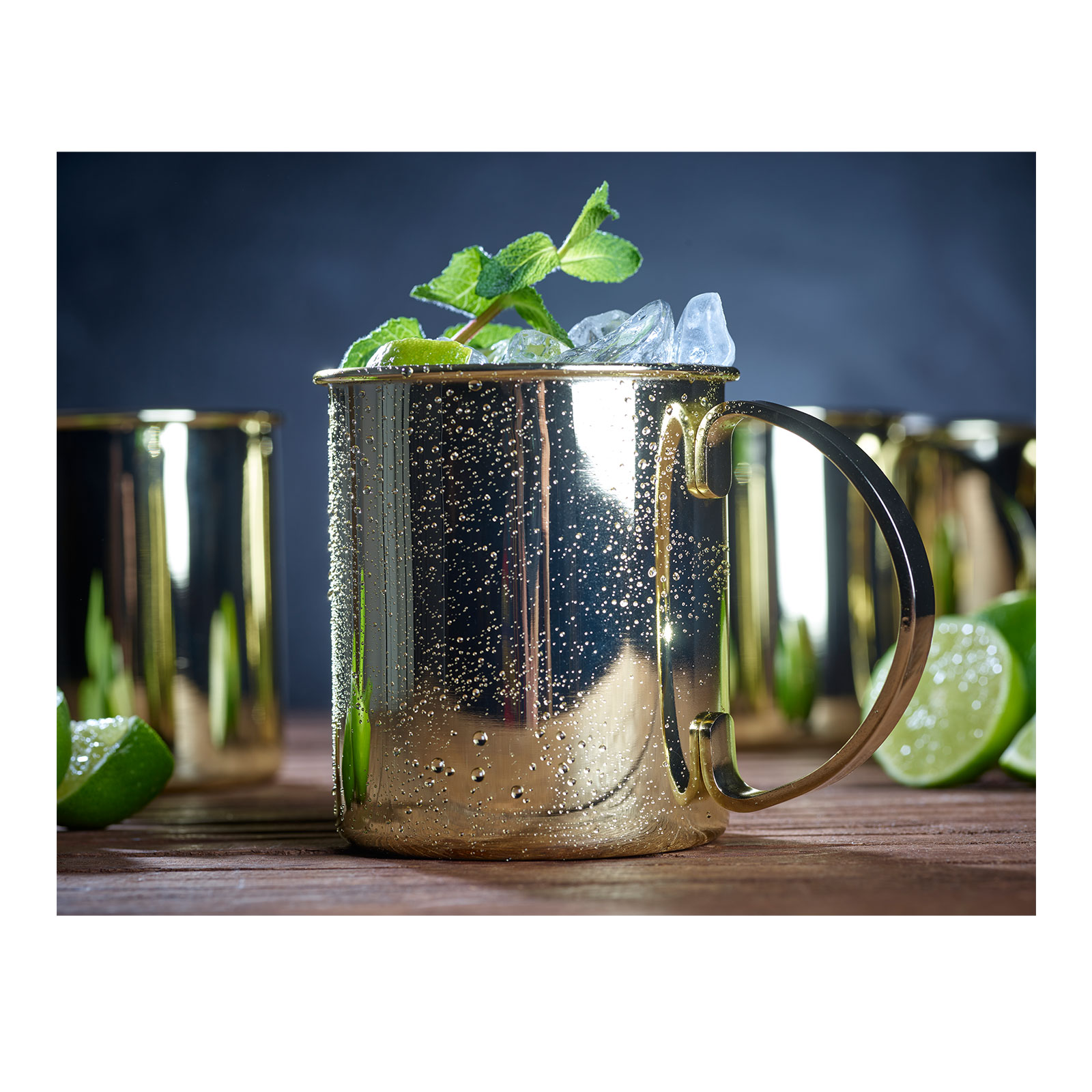 ECHTWERK Moscow Mule Becher Set 2tlg aus Edelstahl, 1000 ml, 