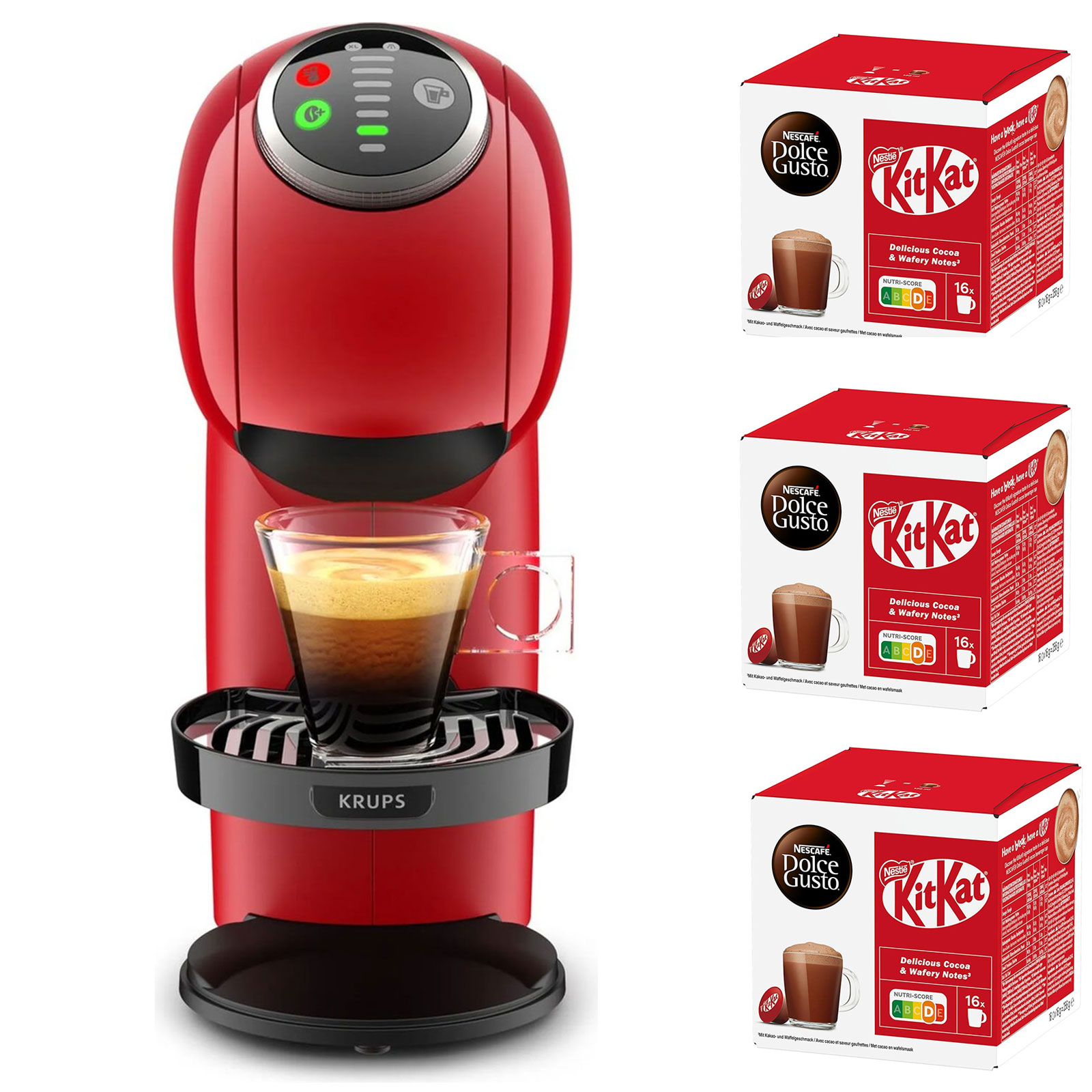 Krups KP3405.25 Dolce Gusto GENIO S PLUS + 3 Pck. KitKat