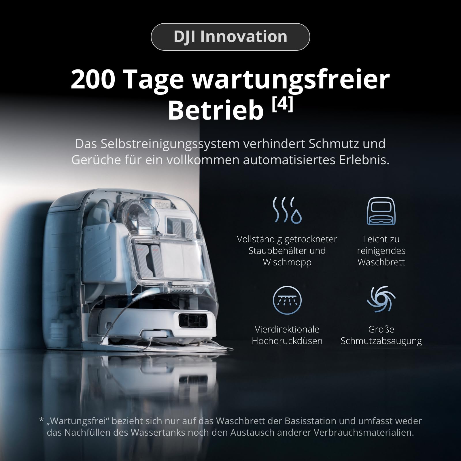 DJI ROMO P Saugroboter mit Wischpads