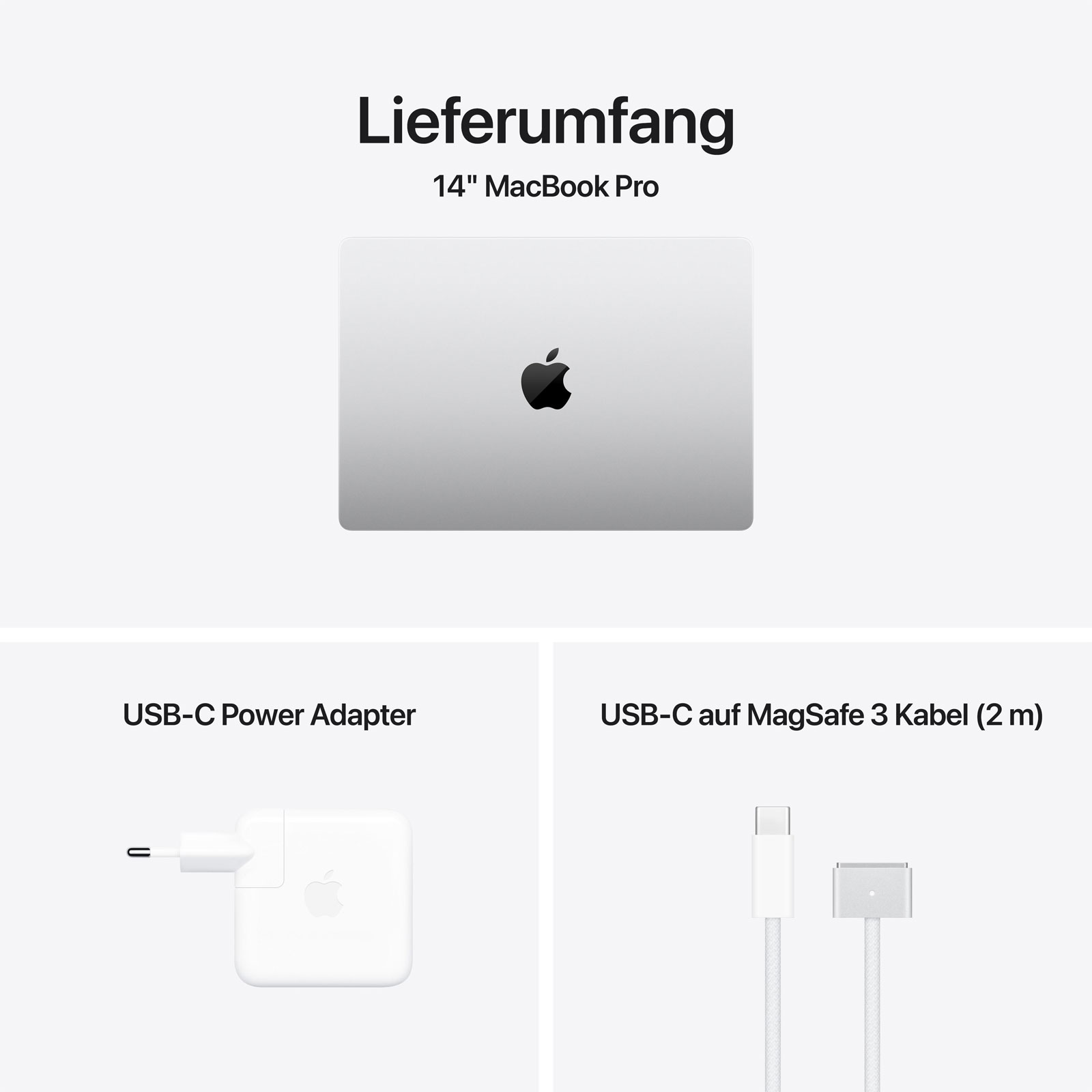 Apple MacBook Pro, Silber, 14 Zoll, M4 Max, 16-Core-CPU, 40-Core-GPU, 48GB, 1TB SSD