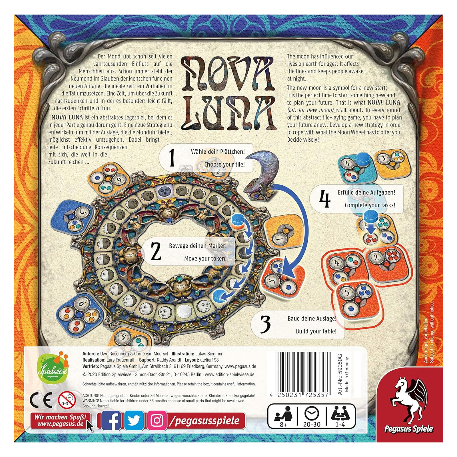 Pegasus Spiele Nova Luna (Edition Spielwiese) 59050G Brettspiel