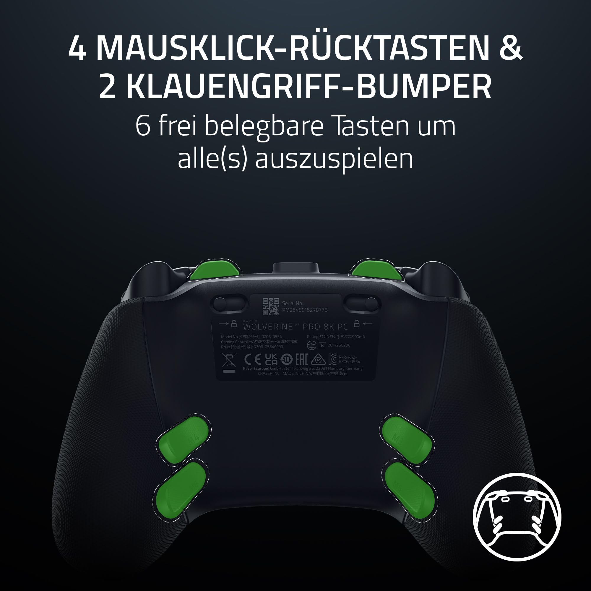 Razer Wolverine V3 Pro 8K PC - Kabelloser E-Sport-Controller