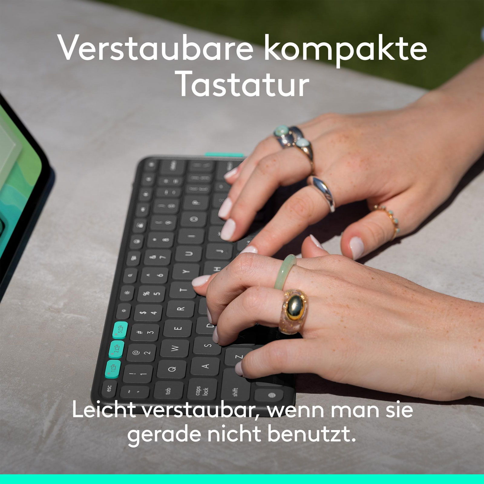 Logitech Folio Touch, graphite, für iPad Pro &; iPad Air 11 Zoll Tablet-Tastatur