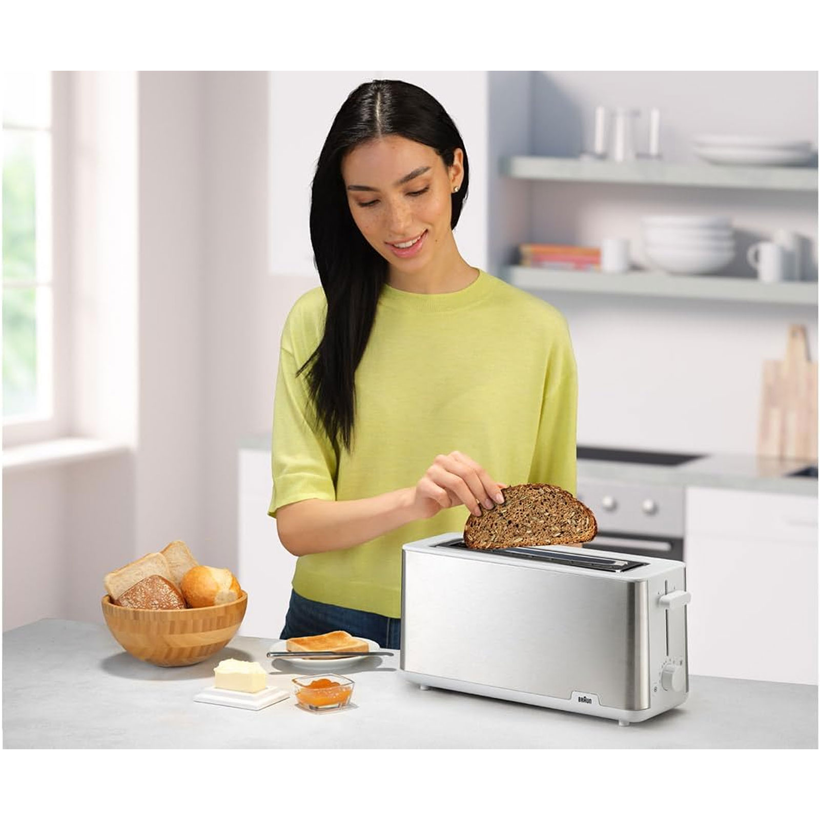 BRAUN HT 1610 PurShine Weiß Toaster BRAUN HT 1610 PurShine Weiß Toaster