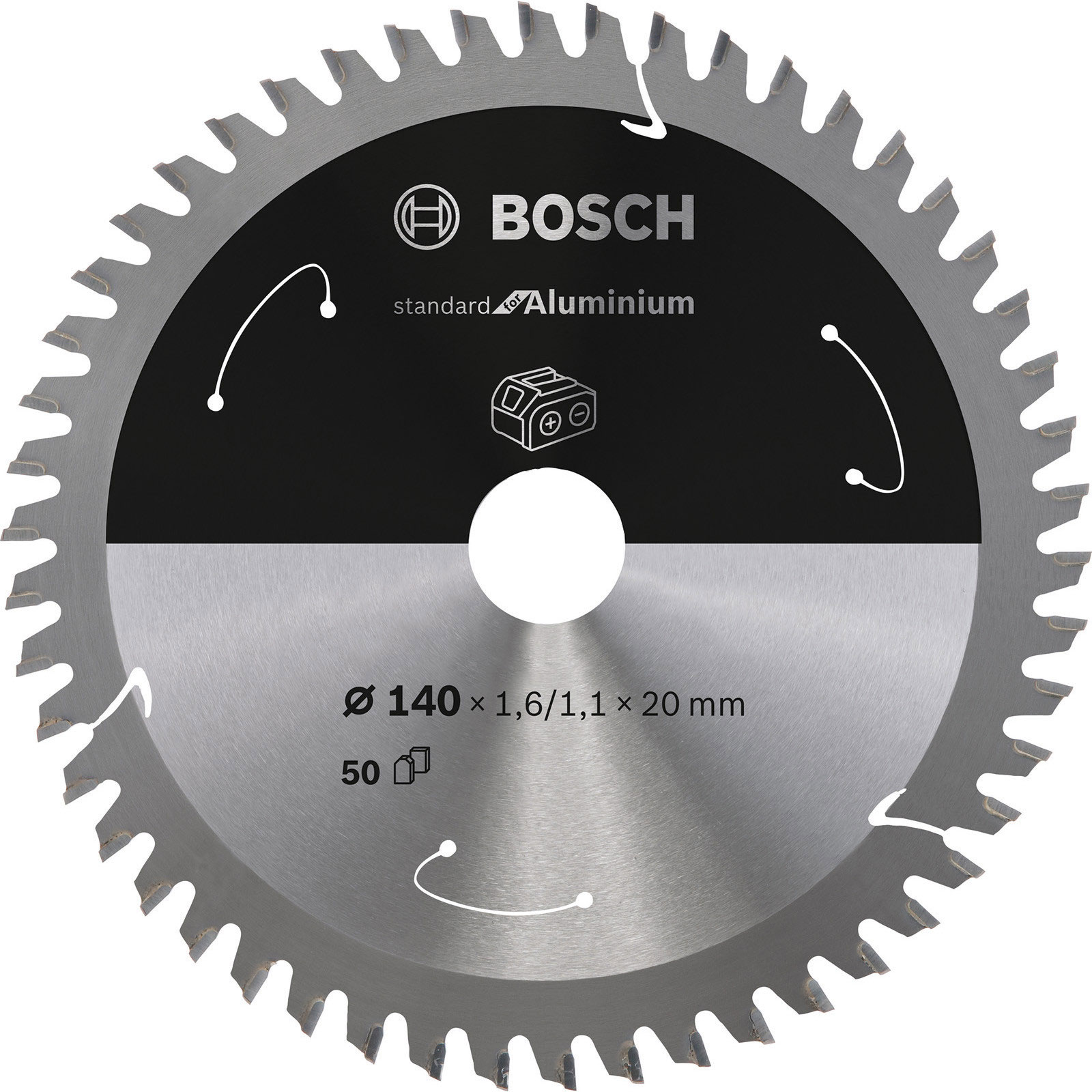 Bosch Professional Akku-Kreissaegeblatt Standard for Aluminium, 140 x 1,6 / 1,1 x 20, 50 Zaehne Bosch Professional Akku-Kreissaegeblatt Standard for Aluminium, 140 x 1,6 / 1,1 x 20, 50 Zaehne