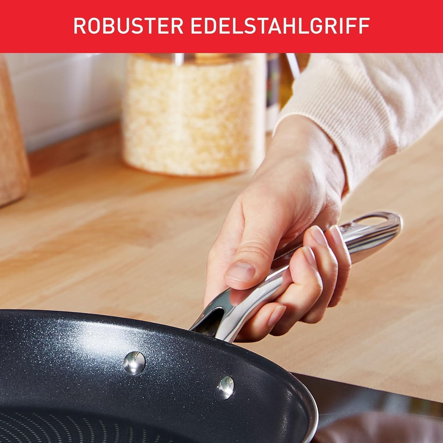 Tefal H8151925 PWOK Infinite Wokpfanne Induktion 28 cm Premium-Edelstahl