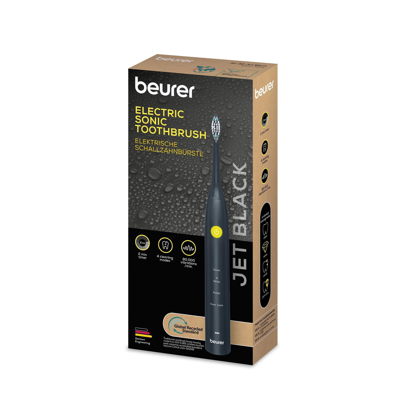 BEURER SC 30 Green Planet Jet Black Schallzahnbürste