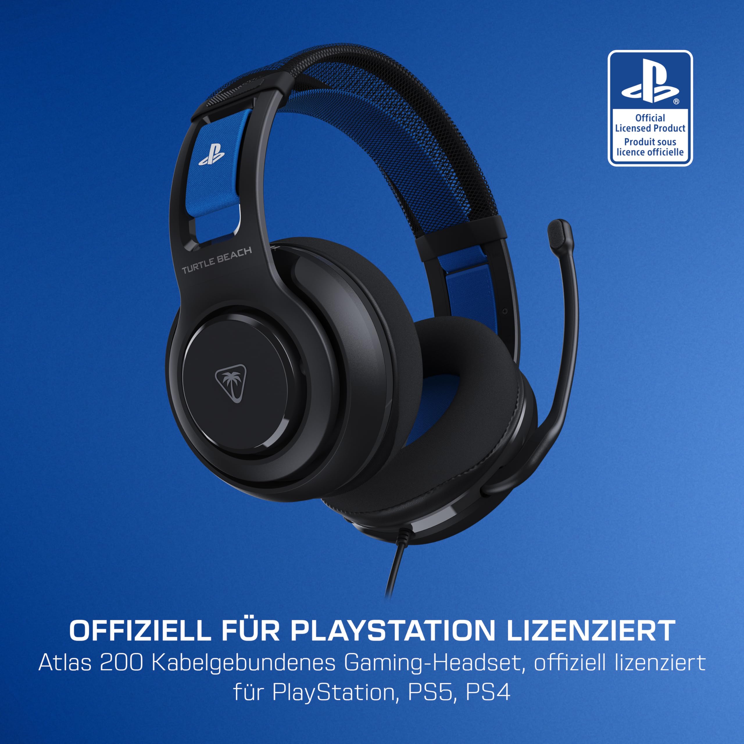 Turtle Beach Atlas 200 Gaming-Headset für PS5, Schwarz