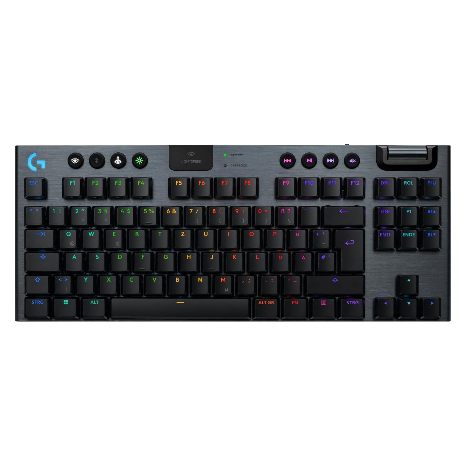 Logitech G G915 X LIGHTSPEED TKL – flache kabellose Gaming-Tastatur mit Double-Shot-PBT-Tastenkappen
