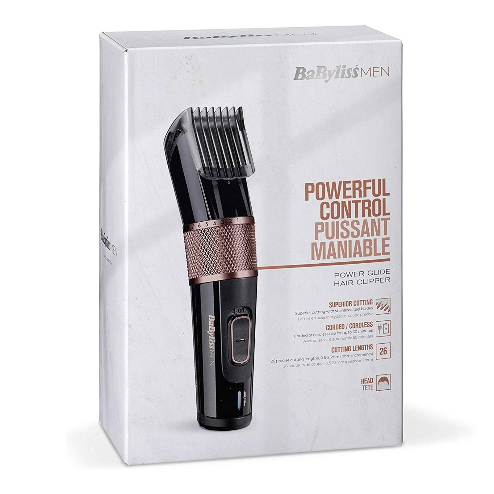 Babyliss E974E Power Glide Hair Clipper Haarschneider schwarz