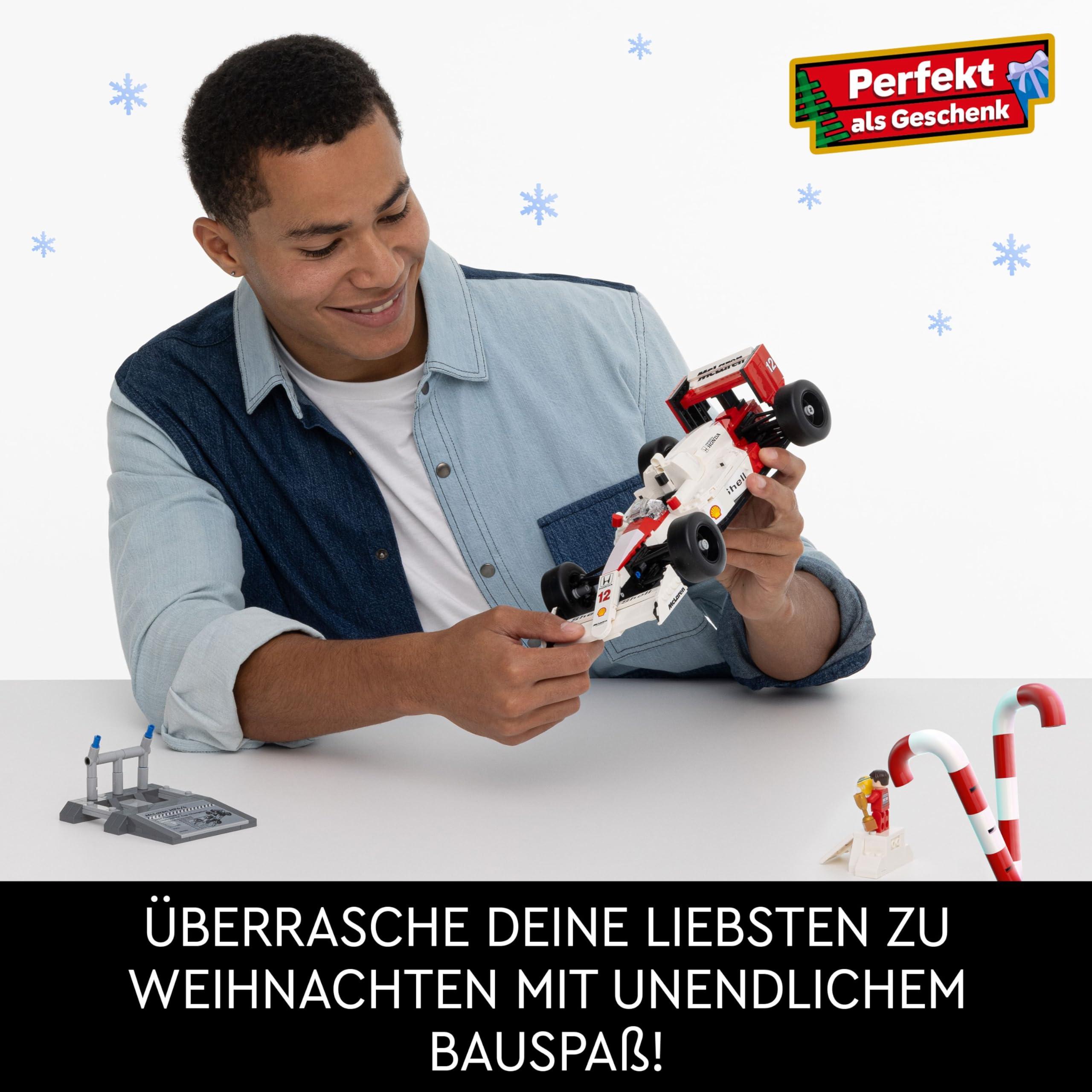 LEGO Icons McLaren MP4/4 & Ayrton Senna Modellauto Set