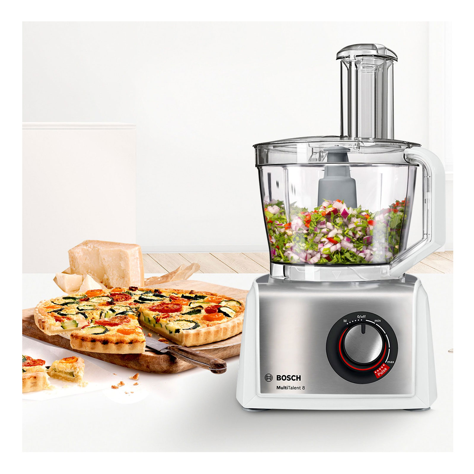Bosch MC812S814	Küchenmaschine Foodprocessor weiß/Edelstahl