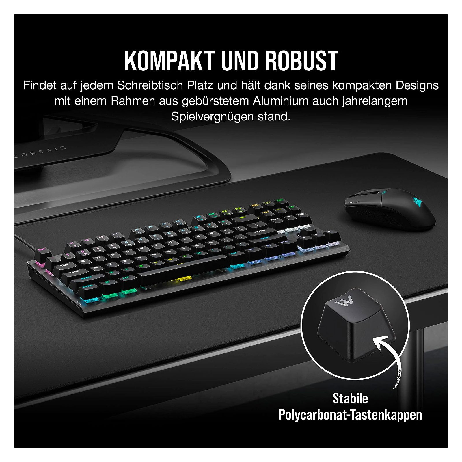 Corsair K60 PRO TKL RGB Optisch-mechanische Gaming-Tastatur Corsair K60 PRO TKL RGB Optisch-mechanische Gaming-Tastatur