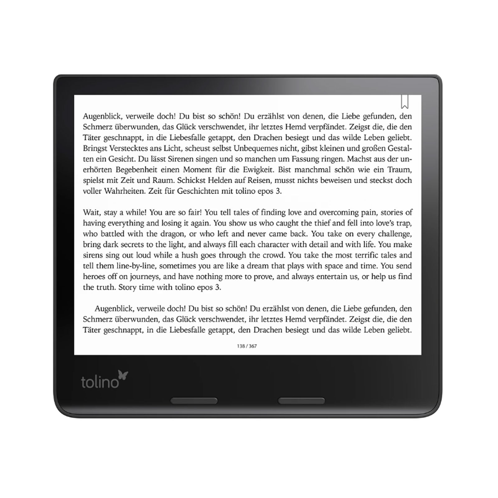 tolino epos 3 eBook-Reader 8 Zoll, 32GB, Touch, WiFi, USB