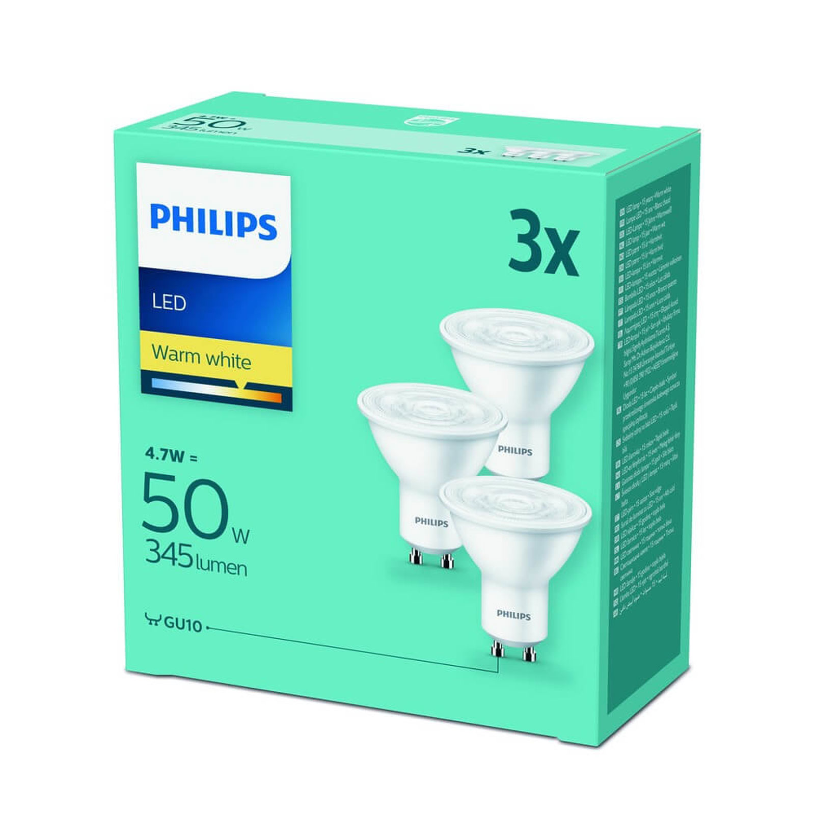 PHIL LED 50W GU10 WW - 3ER PF