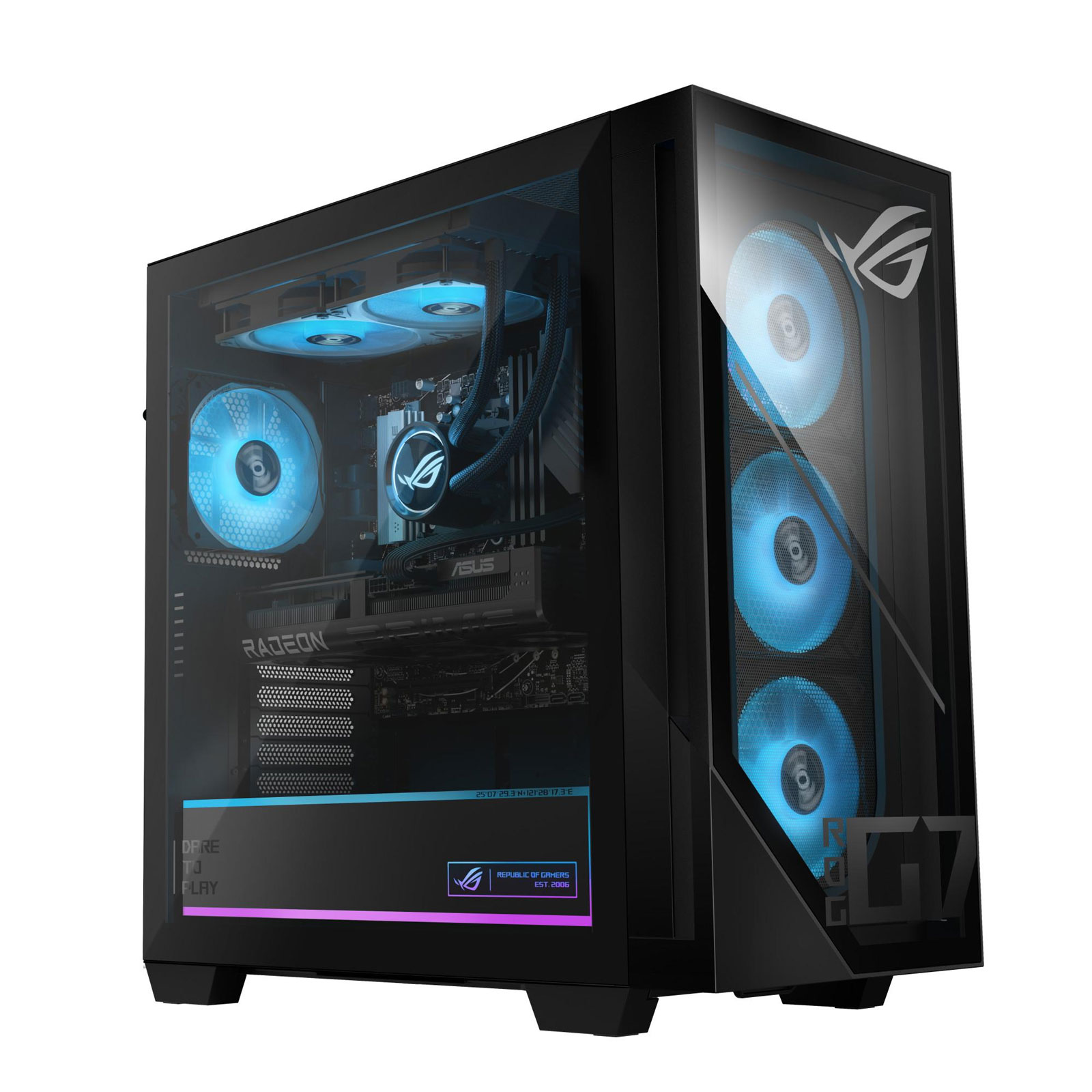 ASUS ROG GM700, Schwarz, AMD Ryzen 7 9800X3D, 32 GB, 2 TB M.2 SSD, AMD Radeon RX 9070 XT (GM700TZ-R9800X183W)