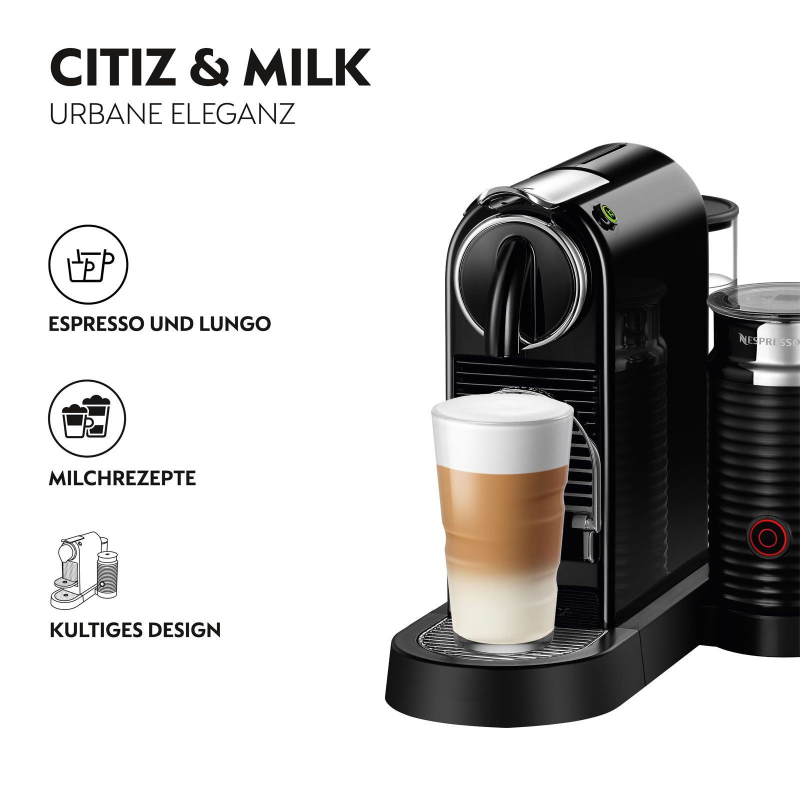 DE'LONGHI EN 267.BAE Nespressoautomat Citiz & Milk schwarz