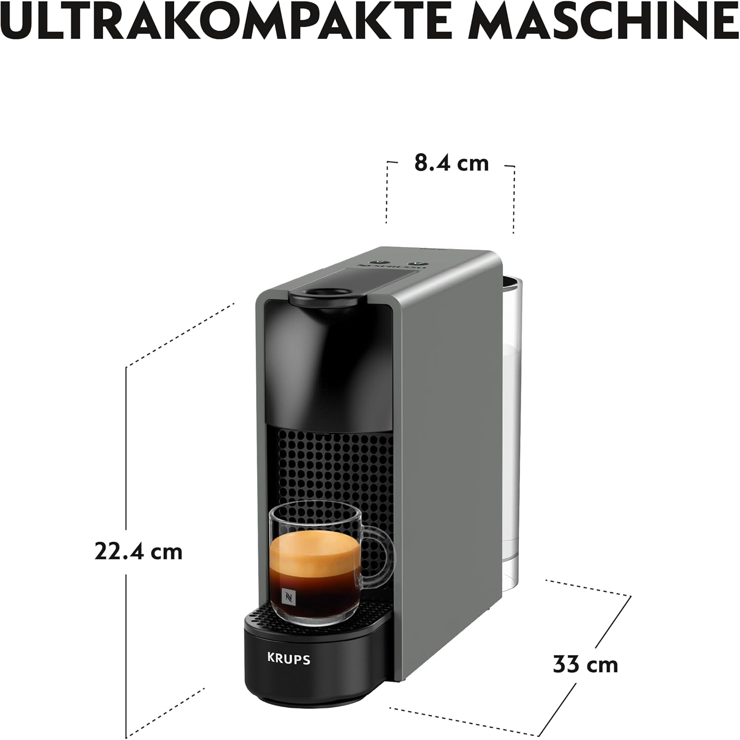 Krups XN110B Essenza Mini Grau