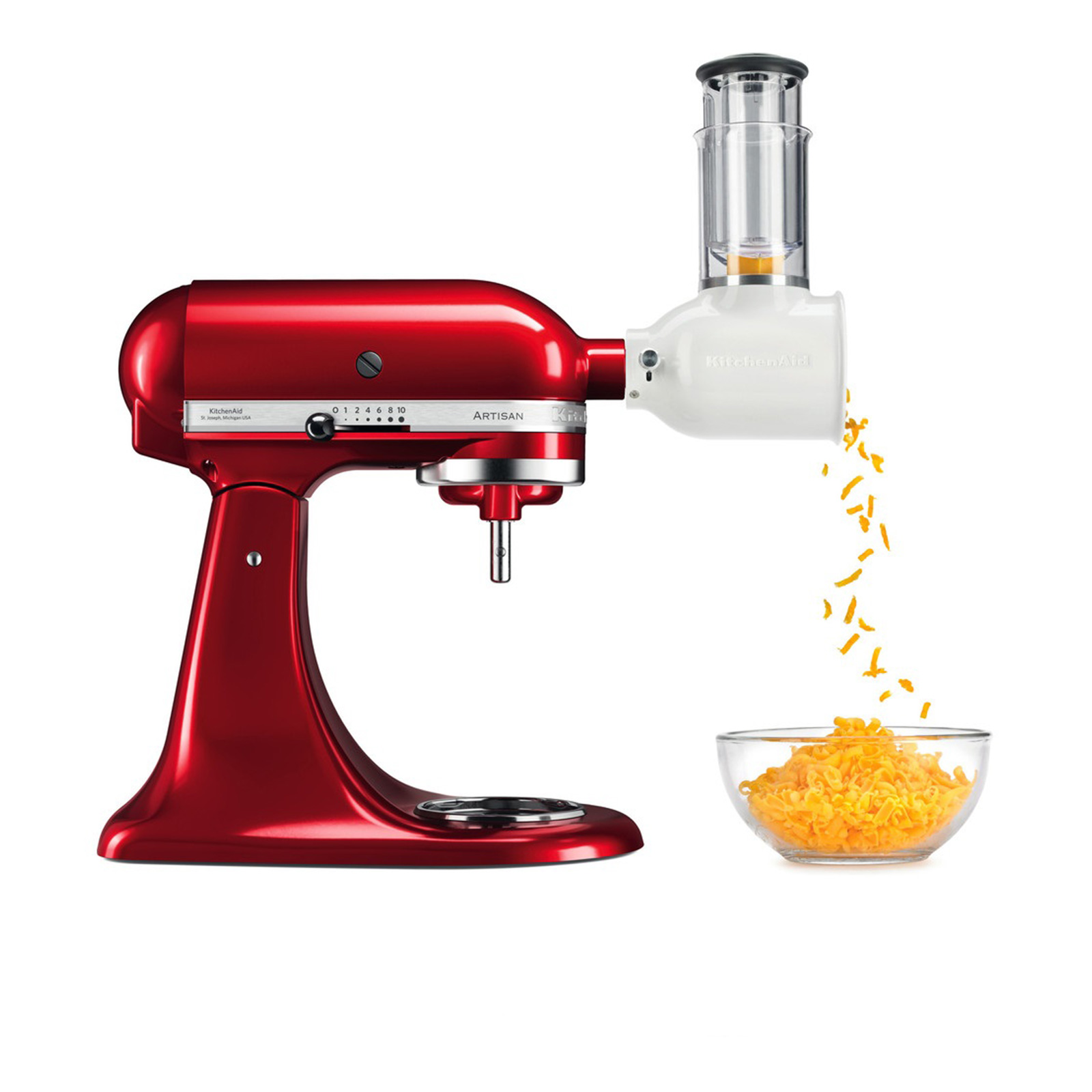 KitchenAid 5KSMVSA Gemüseschneider/ Schnitzelwerk mit 3 Trommeln KitchenAid 5KSMVSA Gemüseschneider/ Schnitzelwerk mit 3 Trommeln
